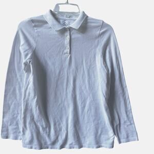 Tex White Long Sleeve Polo Shirt - Boys Size 15/16